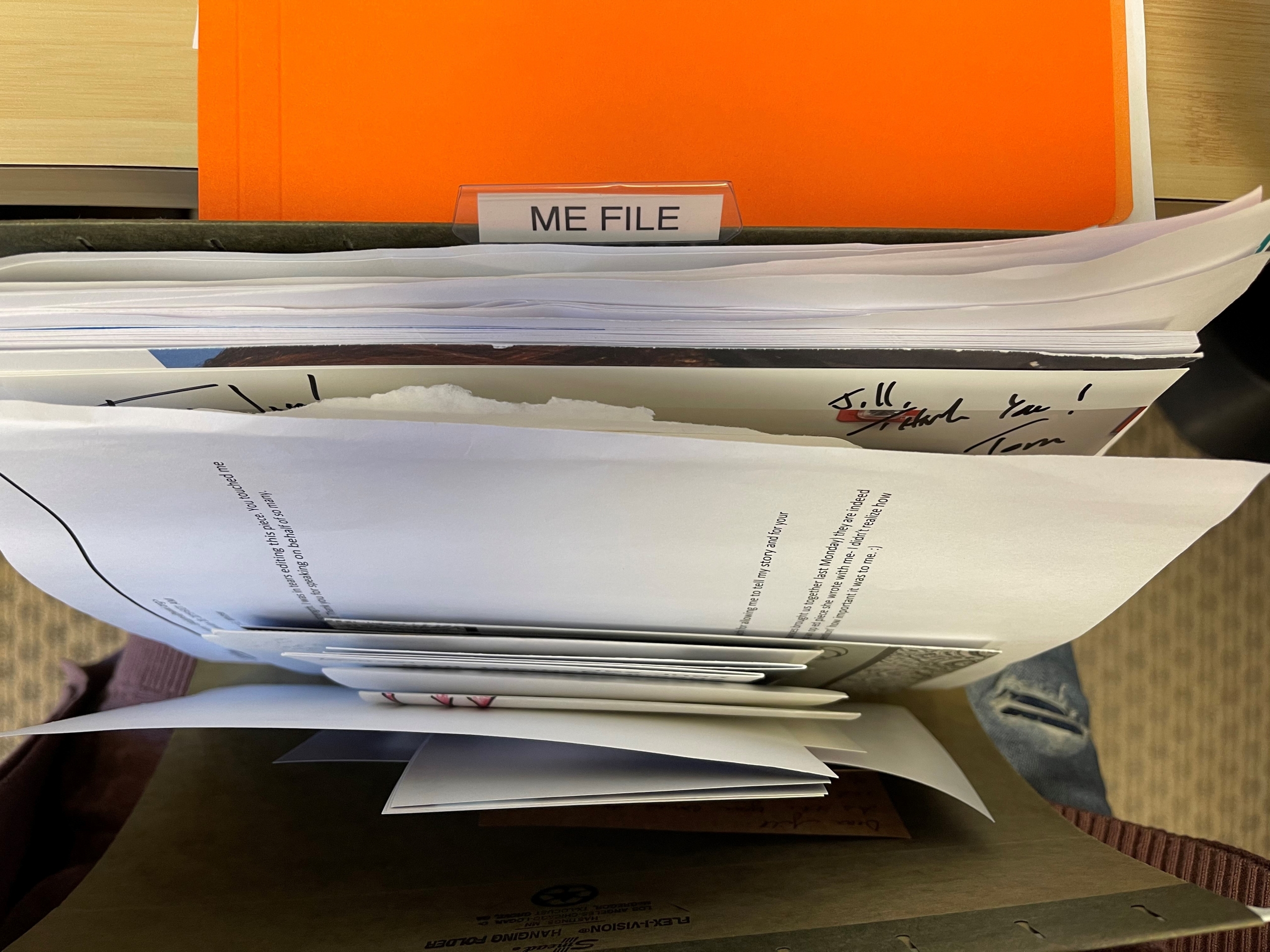 a file labeled 'Me File"